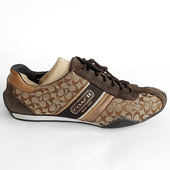 Coach Rufina Signature Canvas Sneaker Chestnut/Brown/Suede - Picture 3 of 8